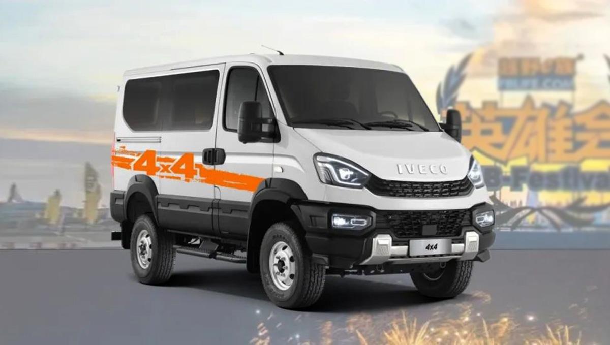 依維柯4×4越野版曝光,外觀很硬朗,側滑門,搭載3.0T柴油動力